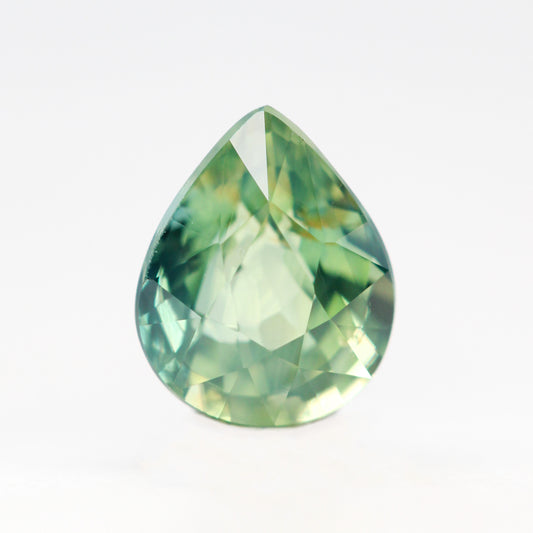 1.17 Carat Light Green Pear Sapphire for Custom Work - Inventory Code GPS117 - Midwinter Co. Alternative Bridal Rings and Modern Fine Jewelry