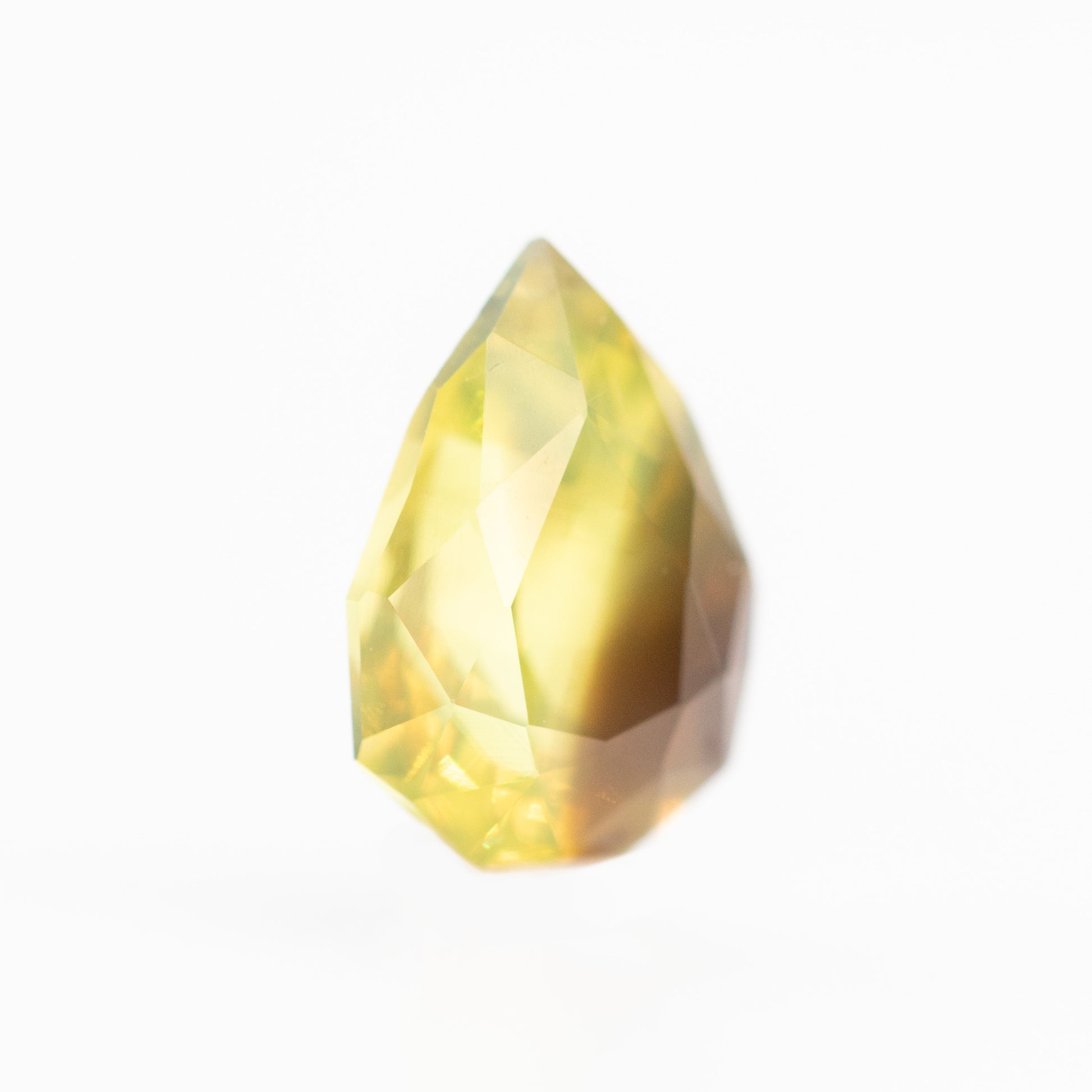 1.24 Carat Golden Geometric Pear Sapphire for Custom Work - Inventory Code GPS124 - Midwinter Co. Alternative Bridal Rings and Modern Fine Jewelry