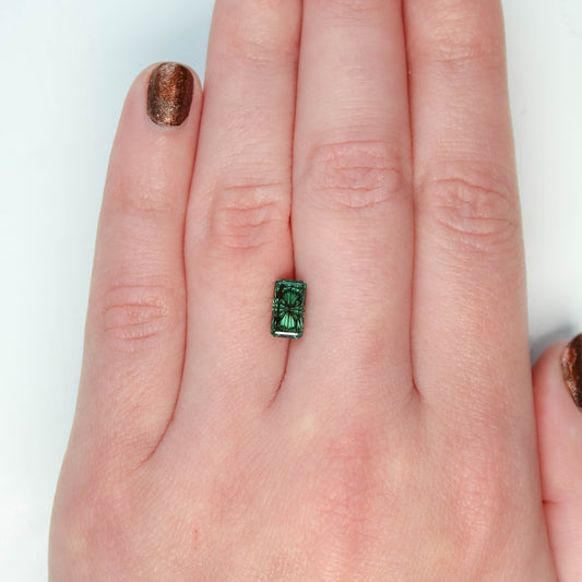 2.11 Carat Green Fantasy Cut Sapphire for Custom Work - Inventory Code GRFS211