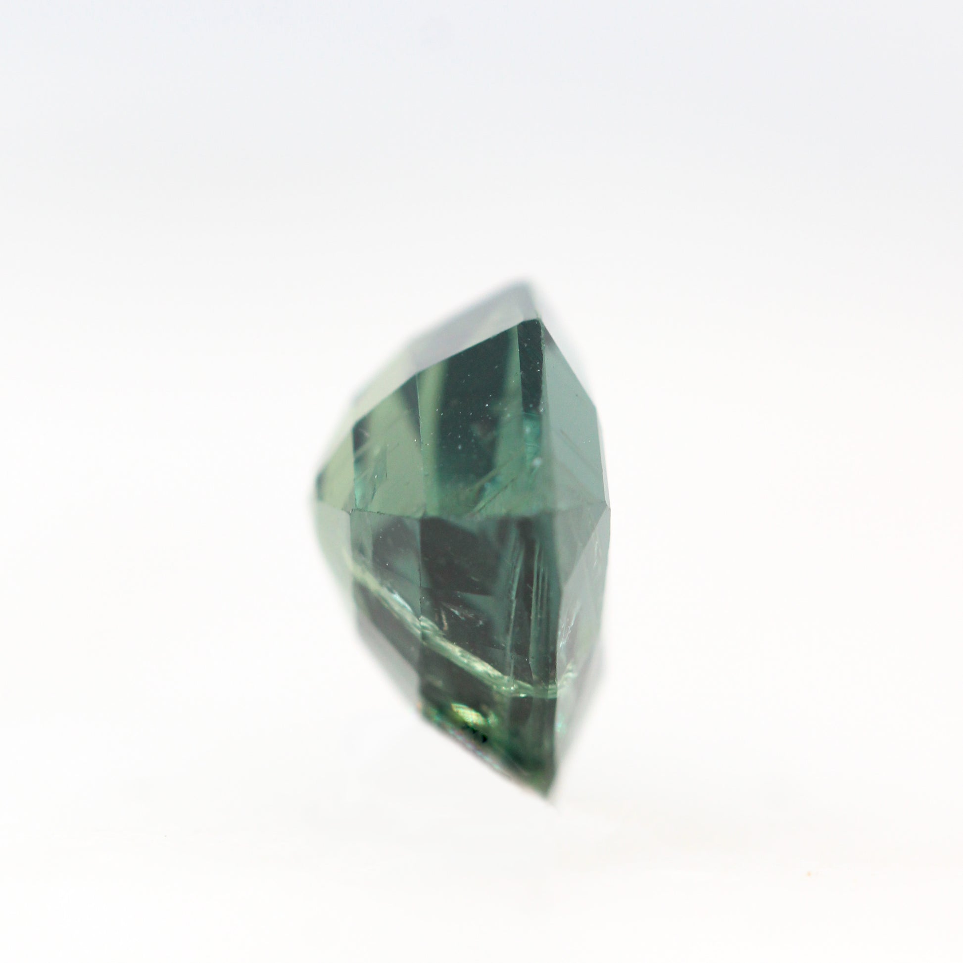 4.02 Carat Green Shield Cut Sapphire for Custom Work - Inventory Code GSS402 - Midwinter Co. Alternative Bridal Rings and Modern Fine Jewelry