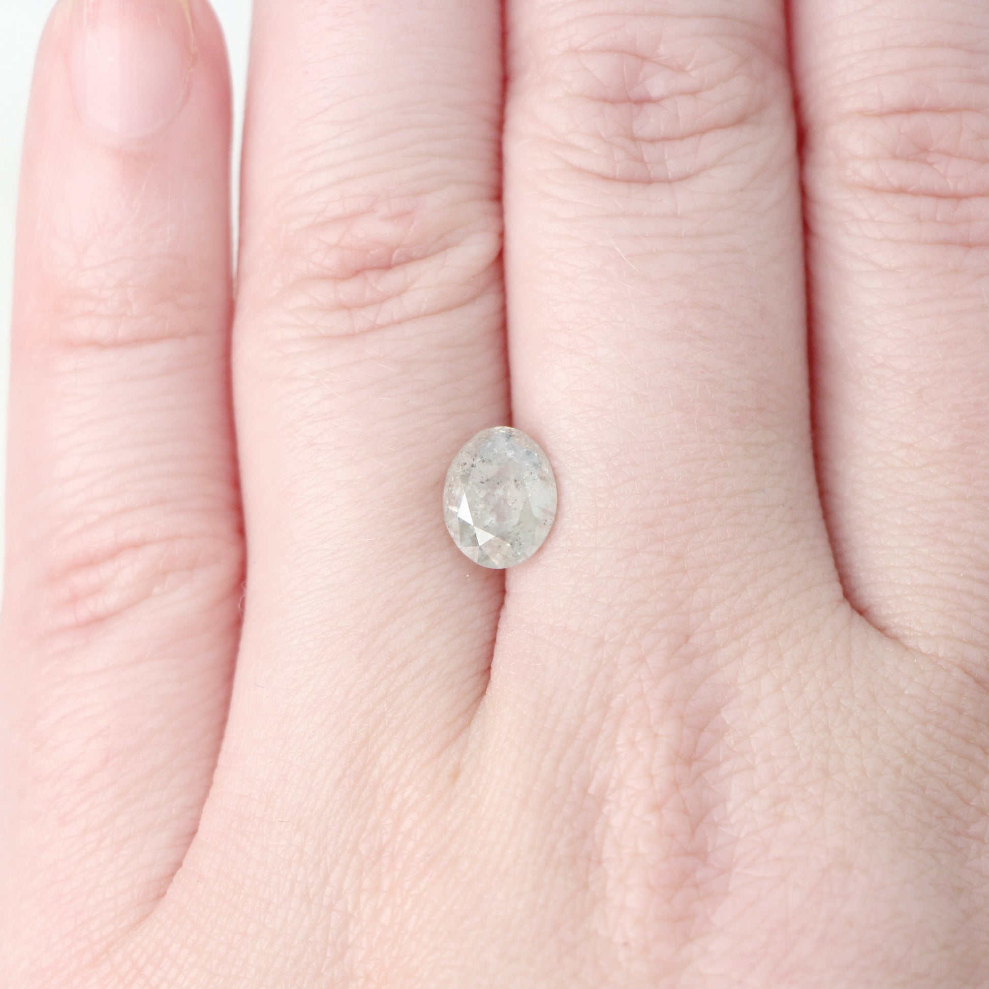 1.95 Carat Light Gray Oval Celestial Diamond for Custom Work - Inventory Code SGO195 - Midwinter Co. Alternative Bridal Rings and Modern Fine Jewelry