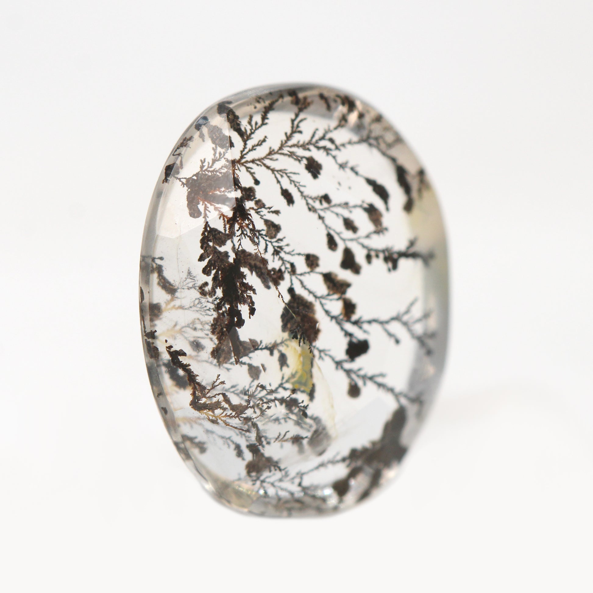 3.90 Carat Oval Dendritic Quartz for Custom Work - Inventory Code DQO390 - Midwinter Co. Alternative Bridal Rings and Modern Fine Jewelry