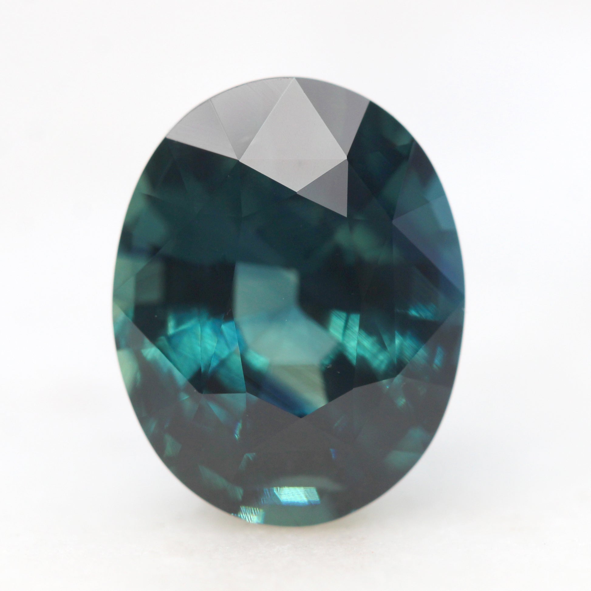 5.50 Carat Teal Oval Sapphire for Custom Work - Inventory Code TOS550 - Midwinter Co. Alternative Bridal Rings and Modern Fine Jewelry