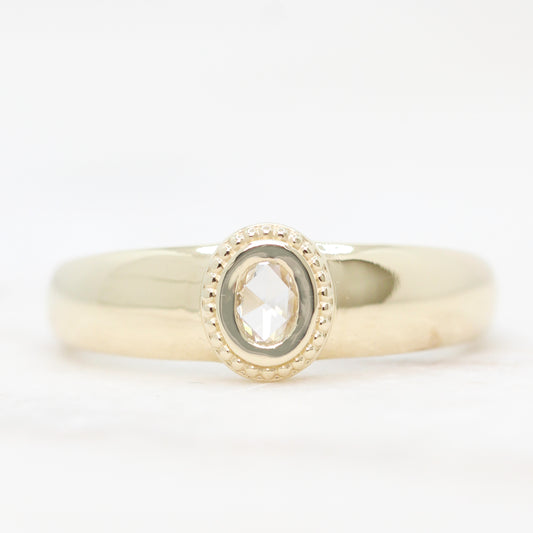 Eloise Ring with a 0.10 Carat Oval Diamond in 14k Yellow Gold - Made to Order - Midwinter Co. Alternative Bridal Rings and Modern Fine Jewelry