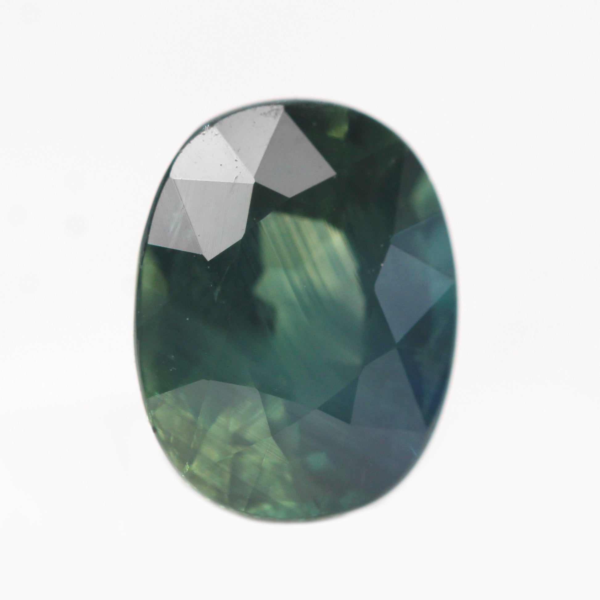 1.88 Carat Dark Teal Oval Sapphire for Custom Work - Inventory Code TOS188 - Midwinter Co. Alternative Bridal Rings and Modern Fine Jewelry