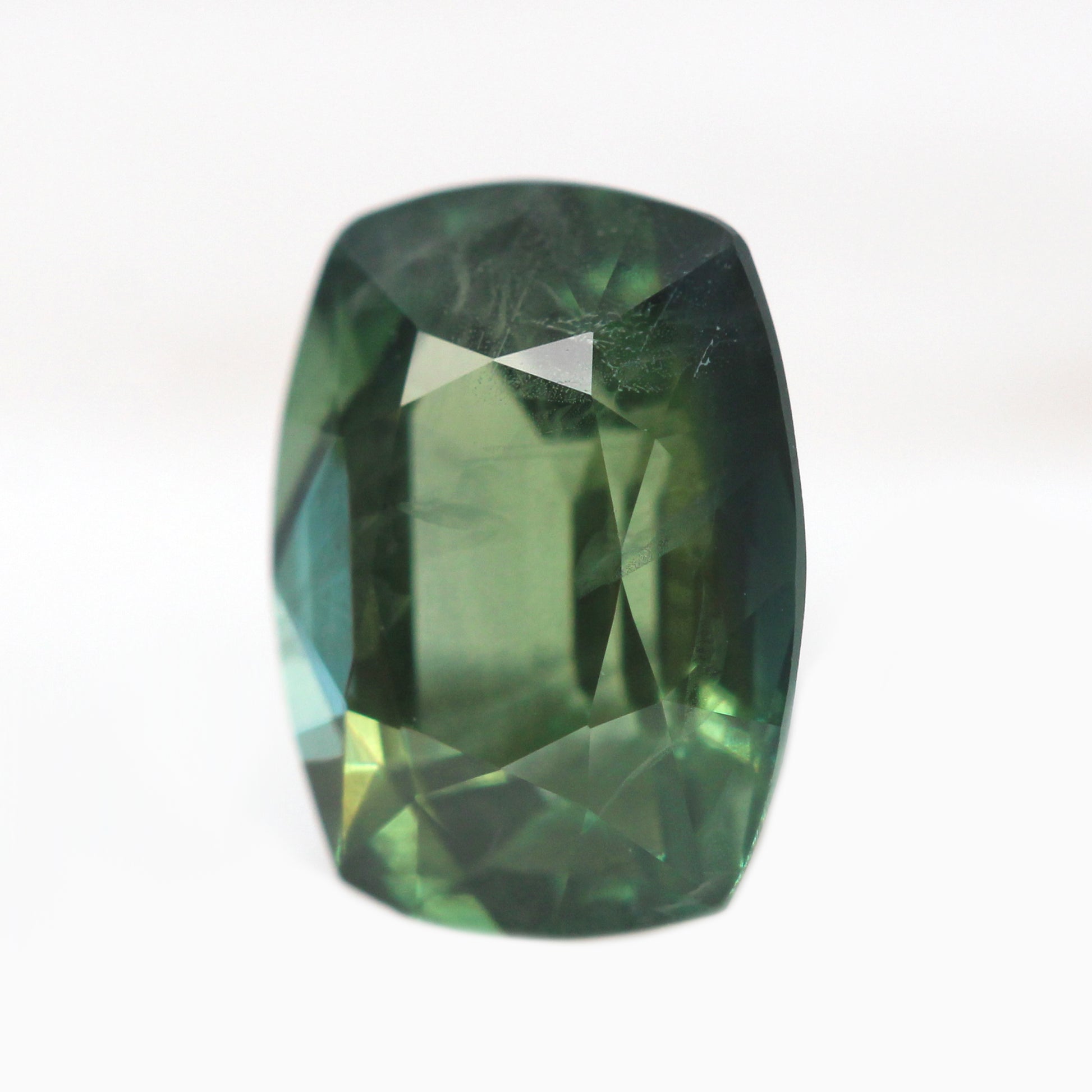 1.38 Carat Elongated Cushion Cut Teal Green Sapphire for Custom Work - Inventory Code TGCS138 - Midwinter Co. Alternative Bridal Rings and Modern Fine Jewelry