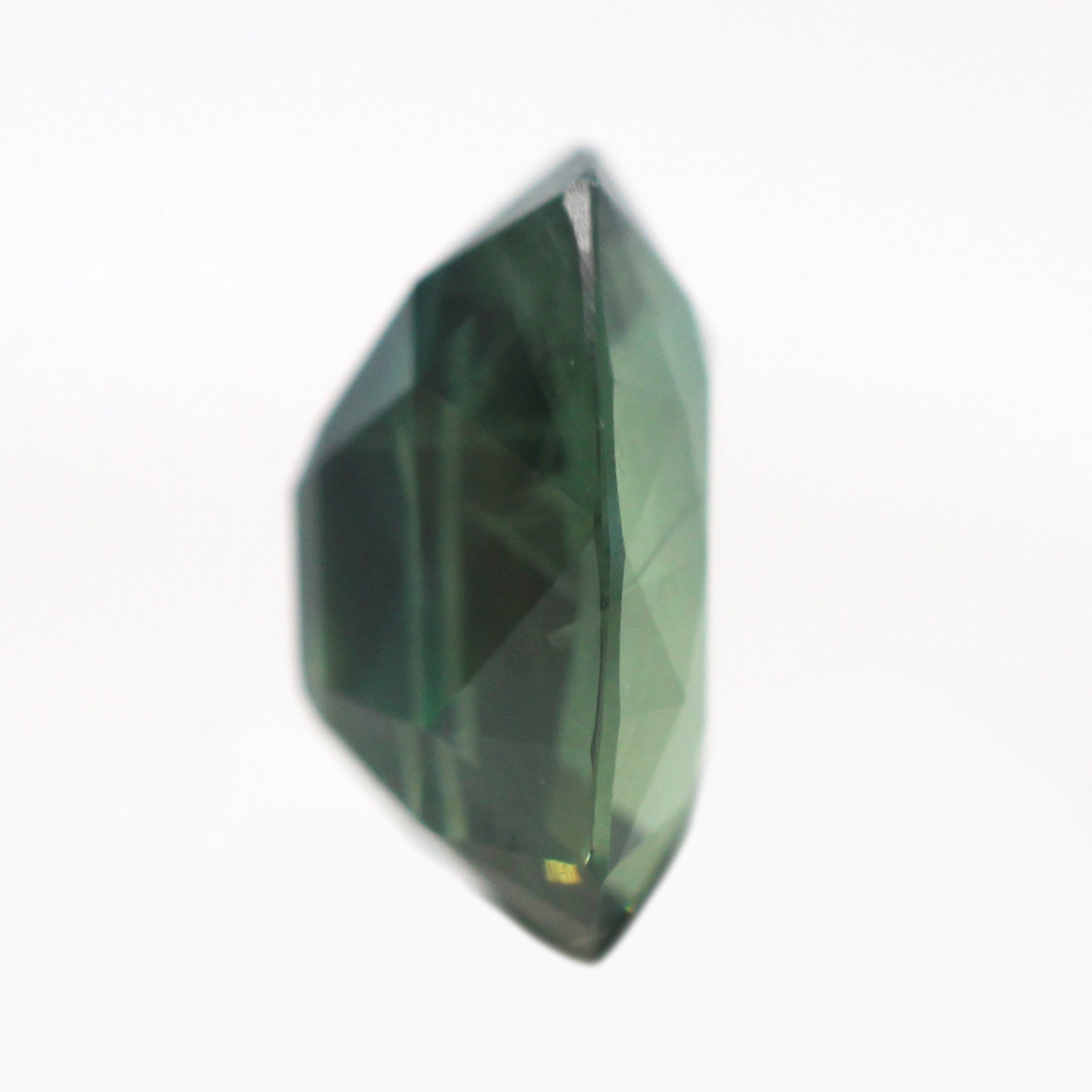 1.38 Carat Elongated Cushion Cut Teal Green Sapphire for Custom Work - Inventory Code TGCS138 - Midwinter Co. Alternative Bridal Rings and Modern Fine Jewelry