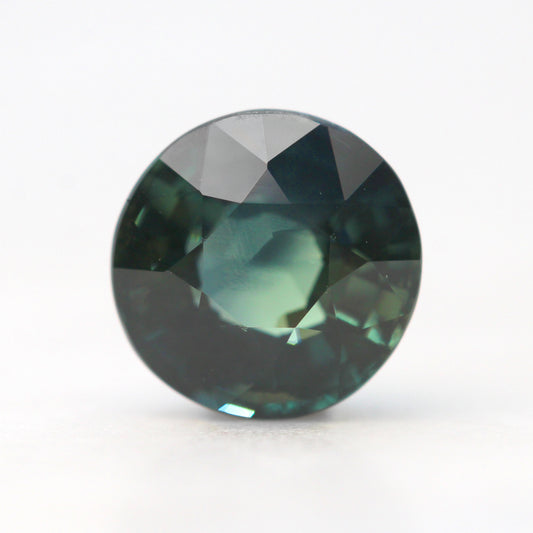 3.03 Carat Round Dark Teal Sapphire for Custom Work - Inventory Code RTS303 - Midwinter Co. Alternative Bridal Rings and Modern Fine Jewelry