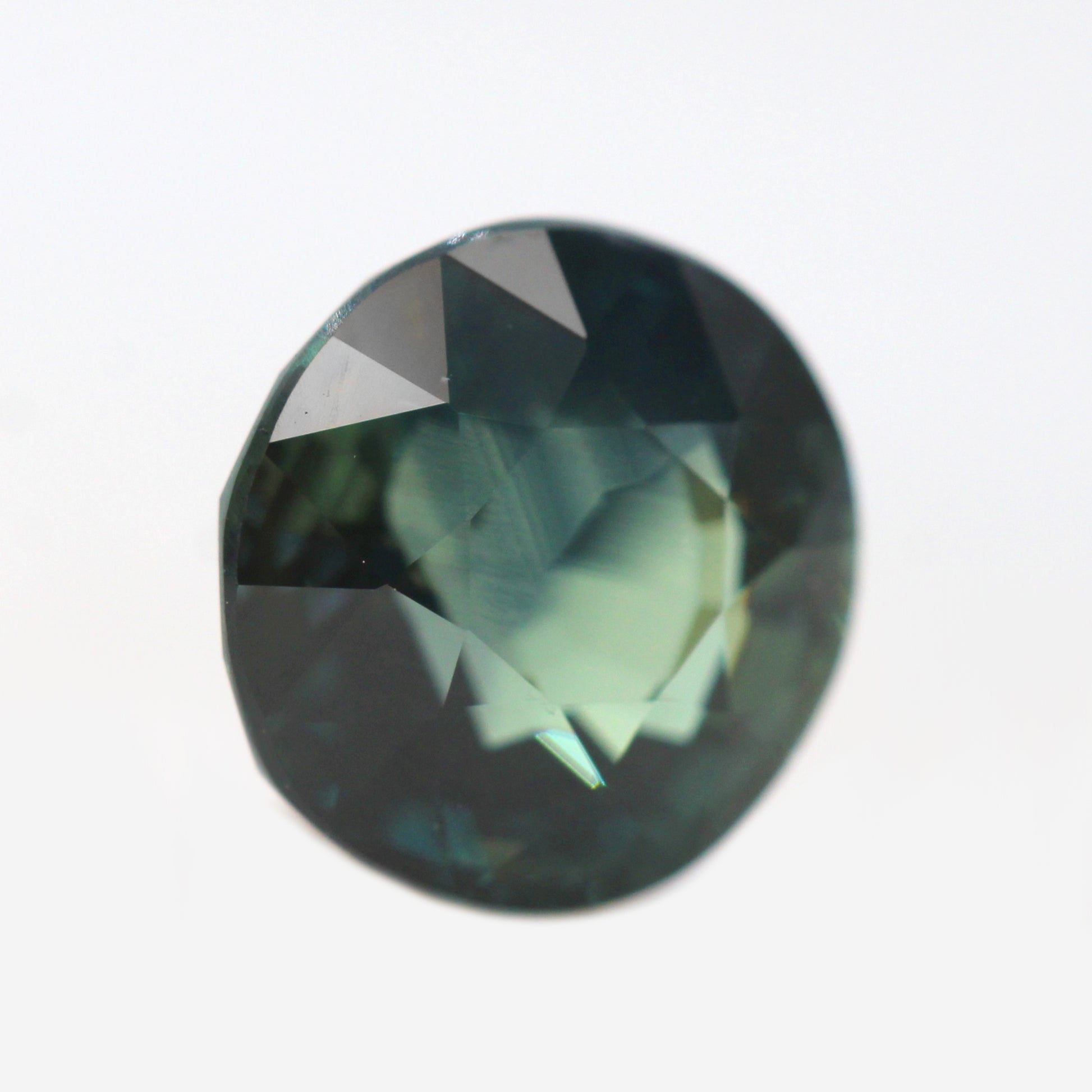 3.03 Carat Round Dark Teal Sapphire for Custom Work - Inventory Code RTS303 - Midwinter Co. Alternative Bridal Rings and Modern Fine Jewelry