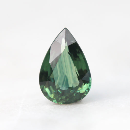 1.03 Carat Teal Green Pear Sapphire for Custom Work - Inventory Code TGP103 - Midwinter Co. Alternative Bridal Rings and Modern Fine Jewelry
