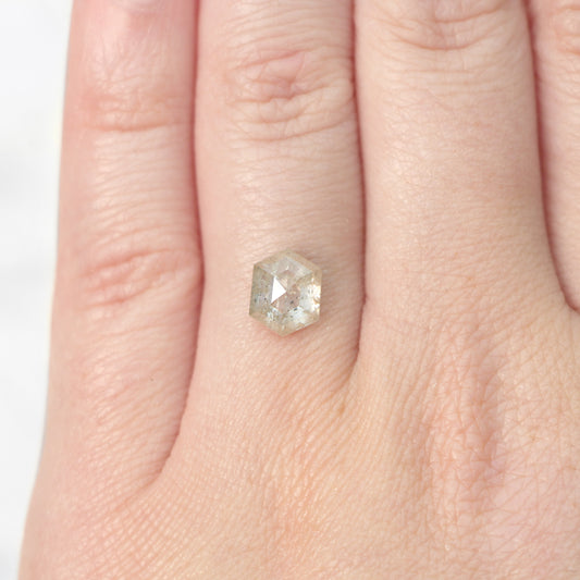 2.01 Carat Light Gray Hexagon Celestial Diamond for Custom Work - Inventory Code SGH201 - Midwinter Co. Alternative Bridal Rings and Modern Fine Jewelry