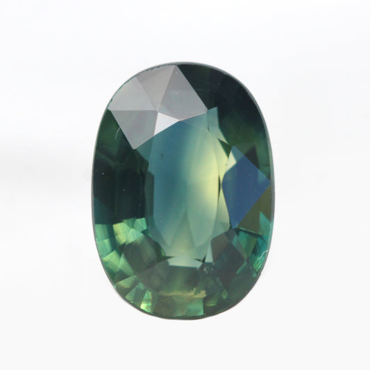 1.25 Carat Teal Green Oval Australian Sapphire for Custom Work - Inventory Code TOS125 - Midwinter Co. Alternative Bridal Rings and Modern Fine Jewelry