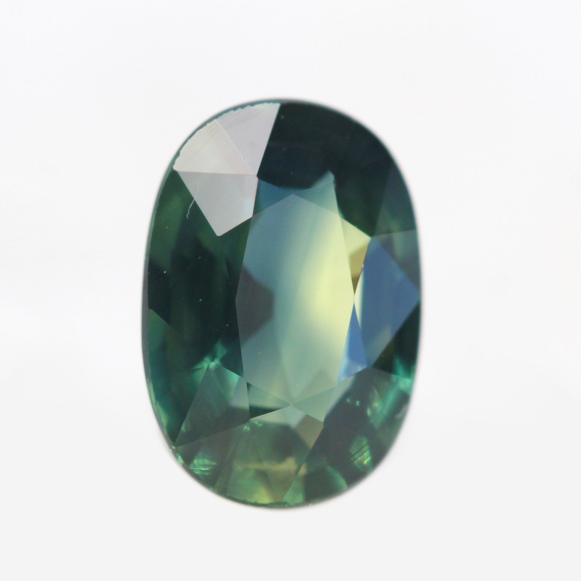 1.25 Carat Teal Green Oval Australian Sapphire for Custom Work - Inventory Code TOS125 - Midwinter Co. Alternative Bridal Rings and Modern Fine Jewelry