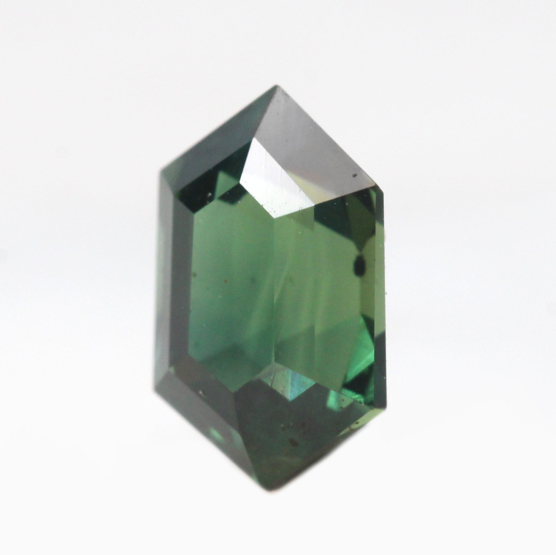 1.07 Carat Green Hexagon Sapphire for Custom Work - Inventory Code GHS107 - Midwinter Co. Alternative Bridal Rings and Modern Fine Jewelry
