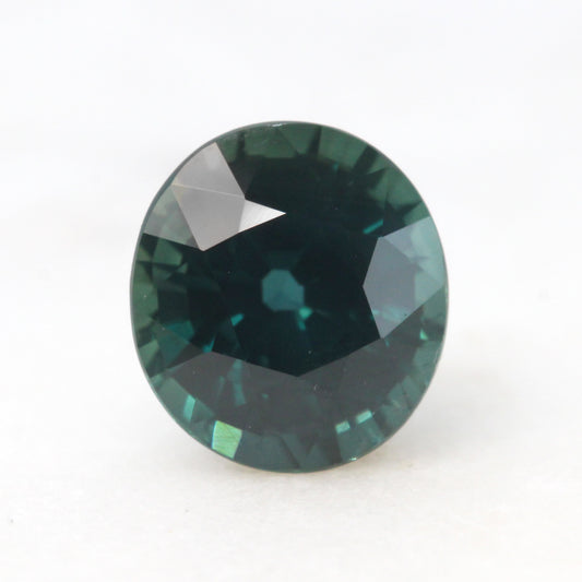 2.49 Carat Dark Teal Oval Sapphire for Custom Work - Inventory Code TOS249 - Midwinter Co. Alternative Bridal Rings and Modern Fine Jewelry