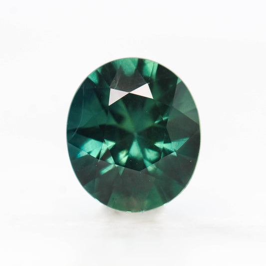 1.76 Carat Rounded Oval Green Sapphire for Custom Work - Inventory Code GOS176 - Midwinter Co. Alternative Bridal Rings and Modern Fine Jewelry