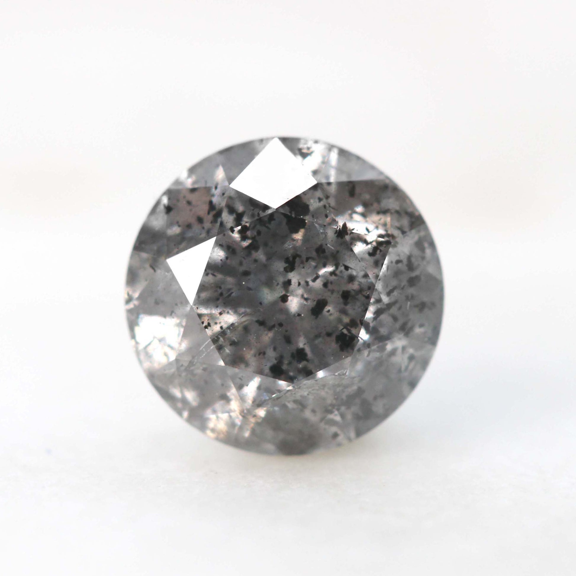 1.30 Carat Round Dark Gray Celestial Diamond for Custom Work - Inventory Code DSR130 - Midwinter Co. Alternative Bridal Rings and Modern Fine Jewelry