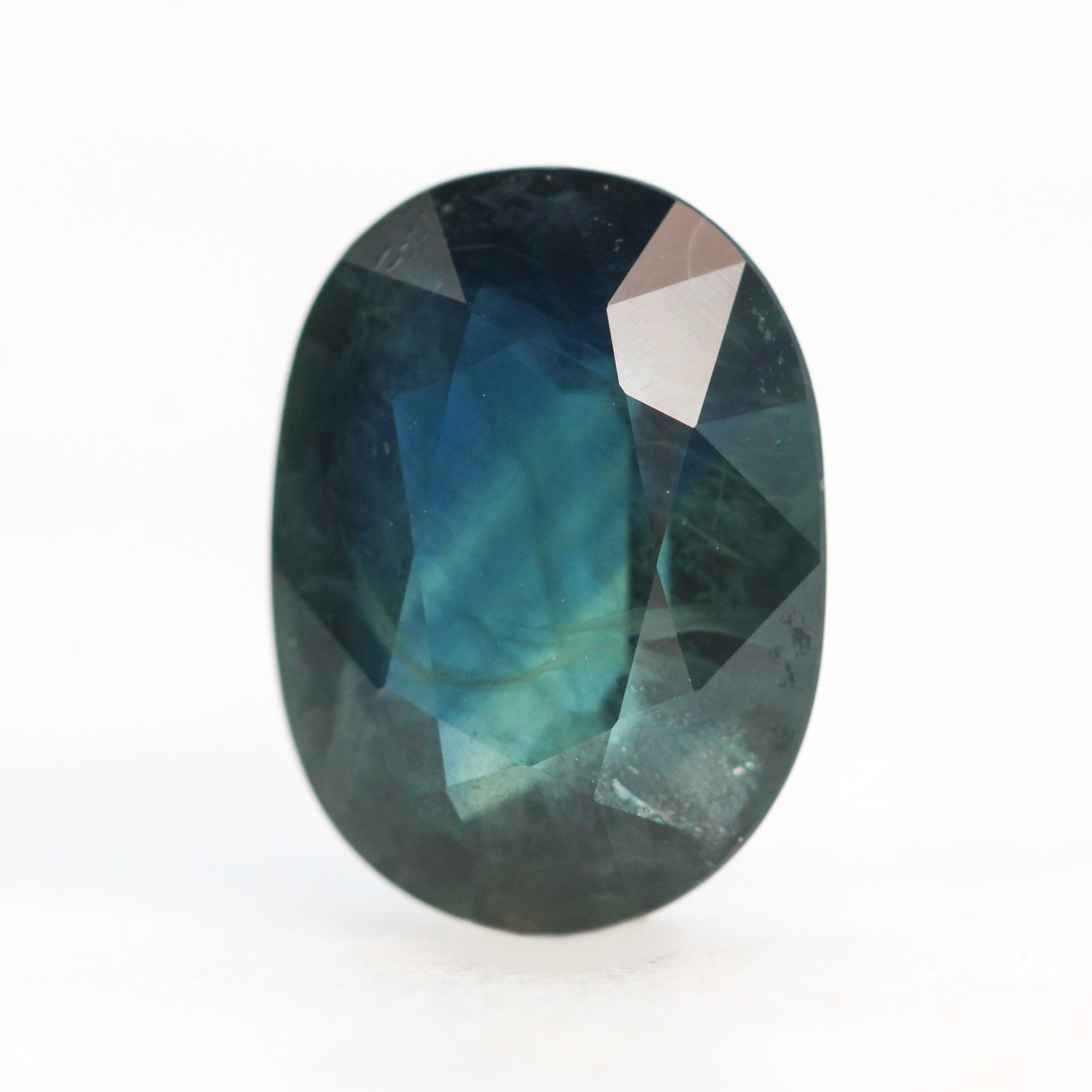 4.07 Carat Teal Oval Australian Sapphire for Custom Work - Inventory Code TOS407 - Midwinter Co. Alternative Bridal Rings and Modern Fine Jewelry