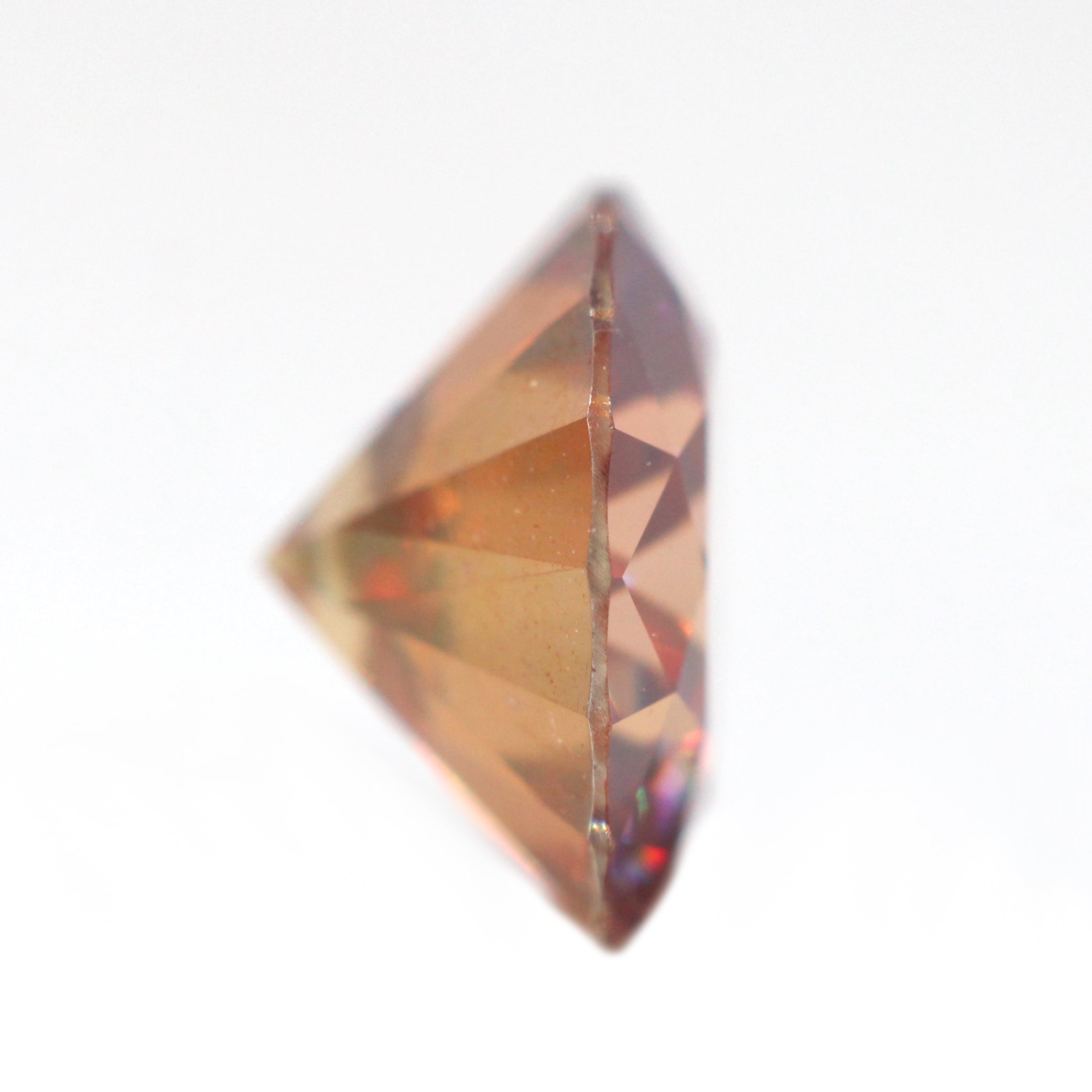 1.00 Carat Round Red Fire Moissanite for Custom Work - Inventory