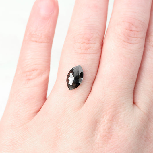 2.03 Carat Black Marquise Salt and Pepper Diamond for Custom Work - Inventory Code NBM203 - Midwinter Co. Alternative Bridal Rings and Modern Fine Jewelry