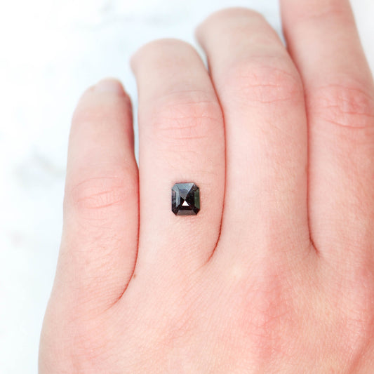1.26 Carat Black and Charcoal Emerald Cut Diamond for Custom Work - Inventory Code NBE126 - Midwinter Co. Alternative Bridal Rings and Modern Fine Jewelry