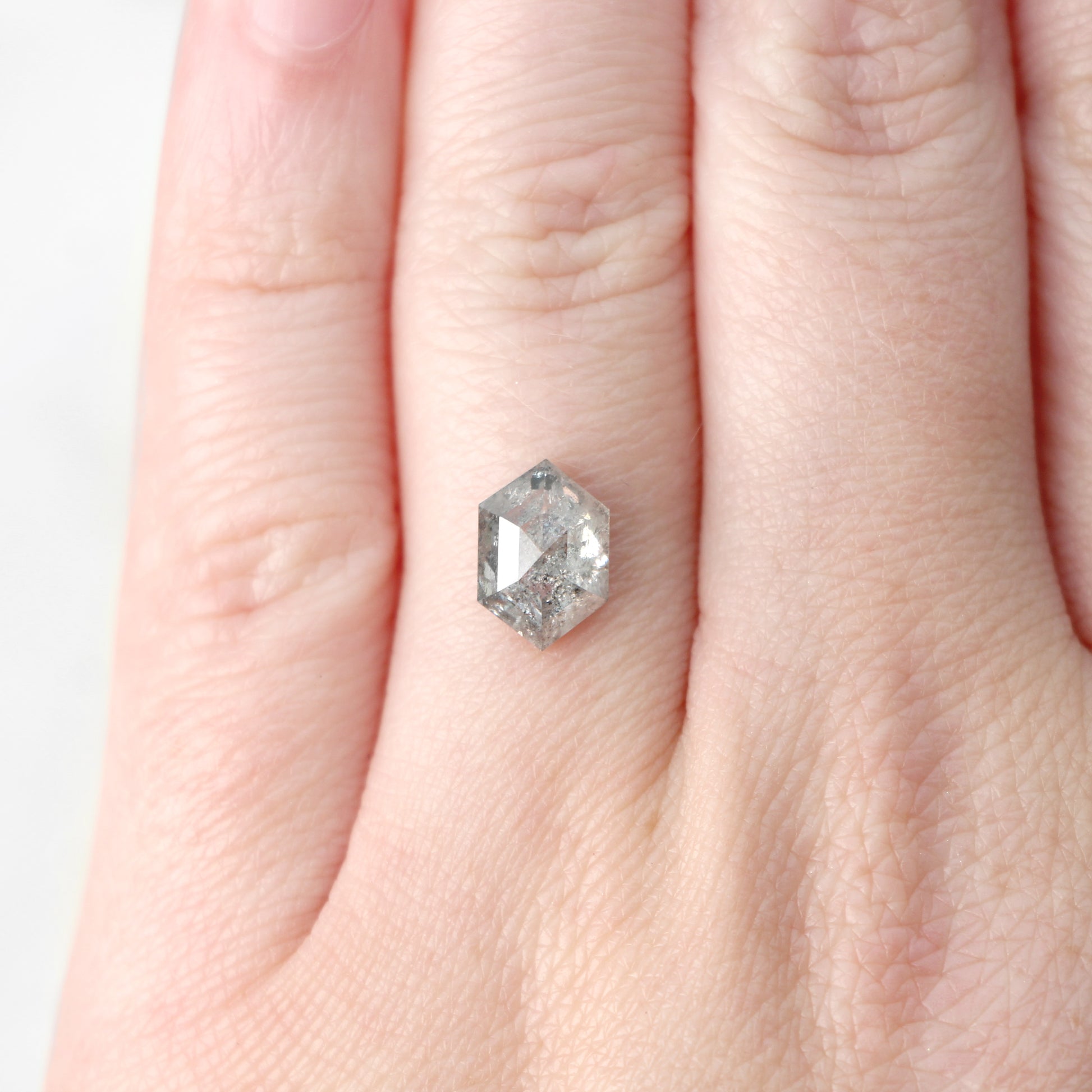 2.08 Carat Gray Hexagon Celestial Diamond for Custom Work - Inventory Code SGH208 - Midwinter Co. Alternative Bridal Rings and Modern Fine Jewelry