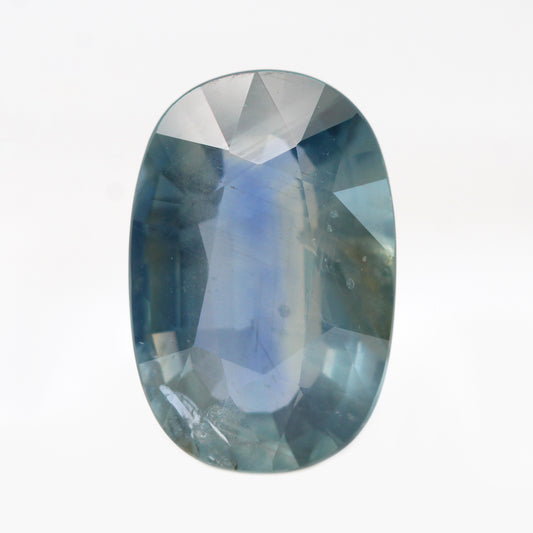 Caelen - 6.63 Carat Elongated Cushion Cut Light Teal Blue Sapphire for Custom Work - Inventory Code ECTS663 - Midwinter Co. Alternative Bridal Rings and Modern Fine Jewelry