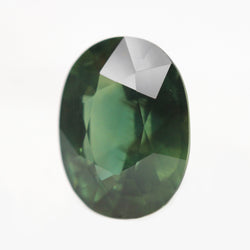 3.17 Carat Dark Green Oval Madagascar Sapphire for Custom Work - Inventory Code GOS317 - Midwinter Co. Alternative Bridal Rings and Modern Fine Jewelry