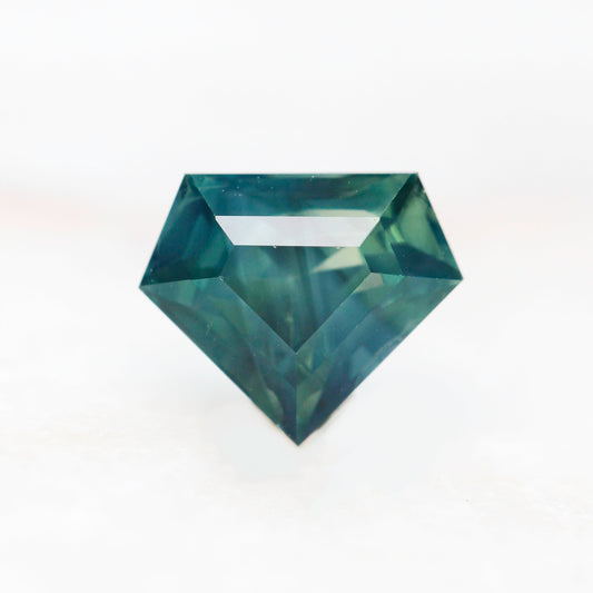1.45 Carat Teal Shield Cut Sapphire for Custom Work - Inventory Code TSS145 - Midwinter Co. Alternative Bridal Rings and Modern Fine Jewelry