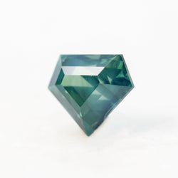 1.45 Carat Teal Shield Cut Sapphire for Custom Work - Inventory Code TSS145 - Midwinter Co. Alternative Bridal Rings and Modern Fine Jewelry