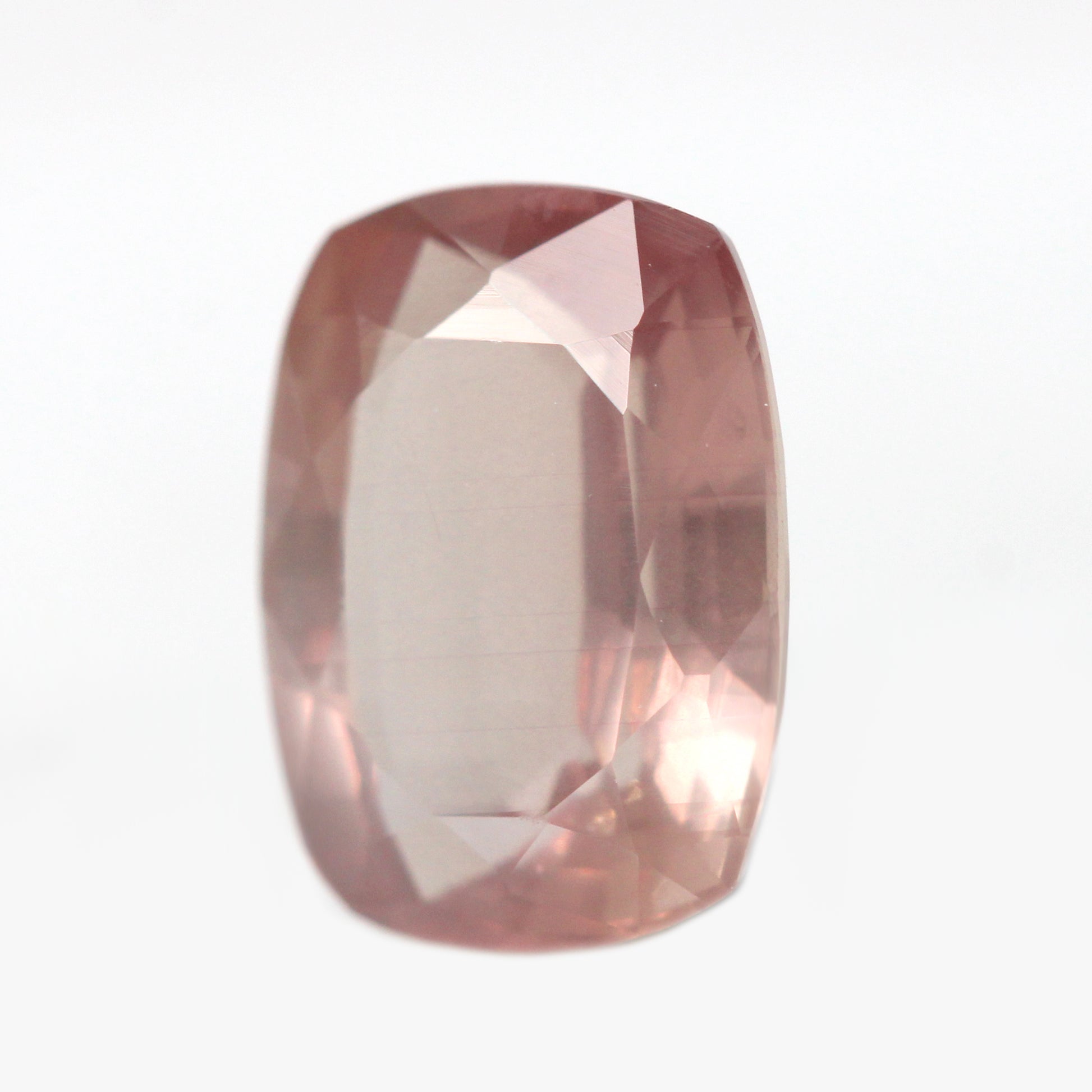 1.60 Carat Elongated Cushion Cut Light Peach Pink Sapphire for Custom Work - Inventory Code CPS160 - Midwinter Co. Alternative Bridal Rings and Modern Fine Jewelry