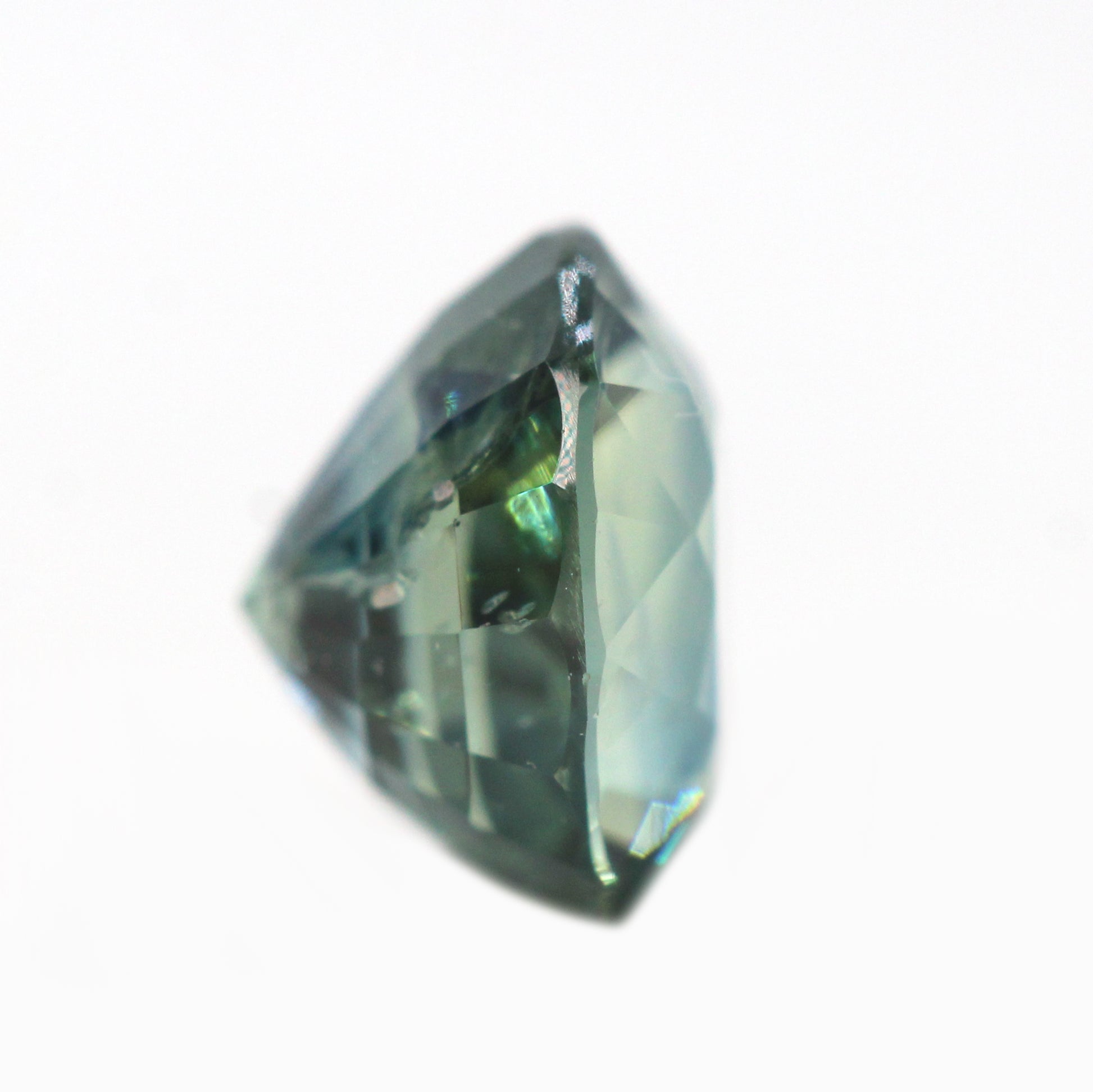 1.05 Carat Light Teal Oval Australian Sapphire for Custom Work - Inventory Code TOS105 - Midwinter Co. Alternative Bridal Rings and Modern Fine Jewelry