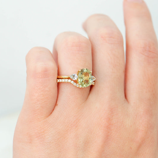 Walsh Wedding Band - Curved Contour Diamond Band - 14K Gold of Choice - Midwinter Co. Alternative Bridal Rings and Modern Fine Jewelry