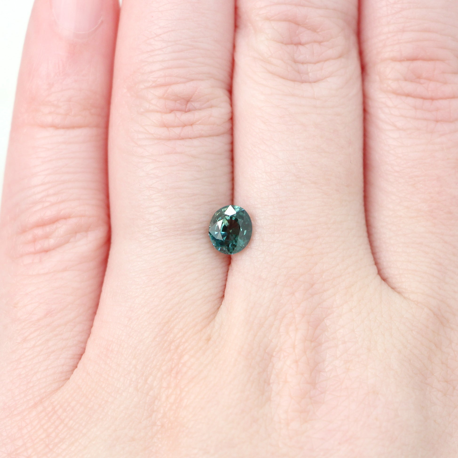 1.21 Carat Teal Oval Sapphire for Custom Work - Inventory Code