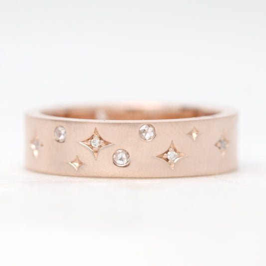 Constellation Star Cut Band - Unisex diamond antique inspired ring - Made to Order, Choose Your Gold Tone - Midwinter Co. Alternative Bridal Rings and Modern Fine Jewelry