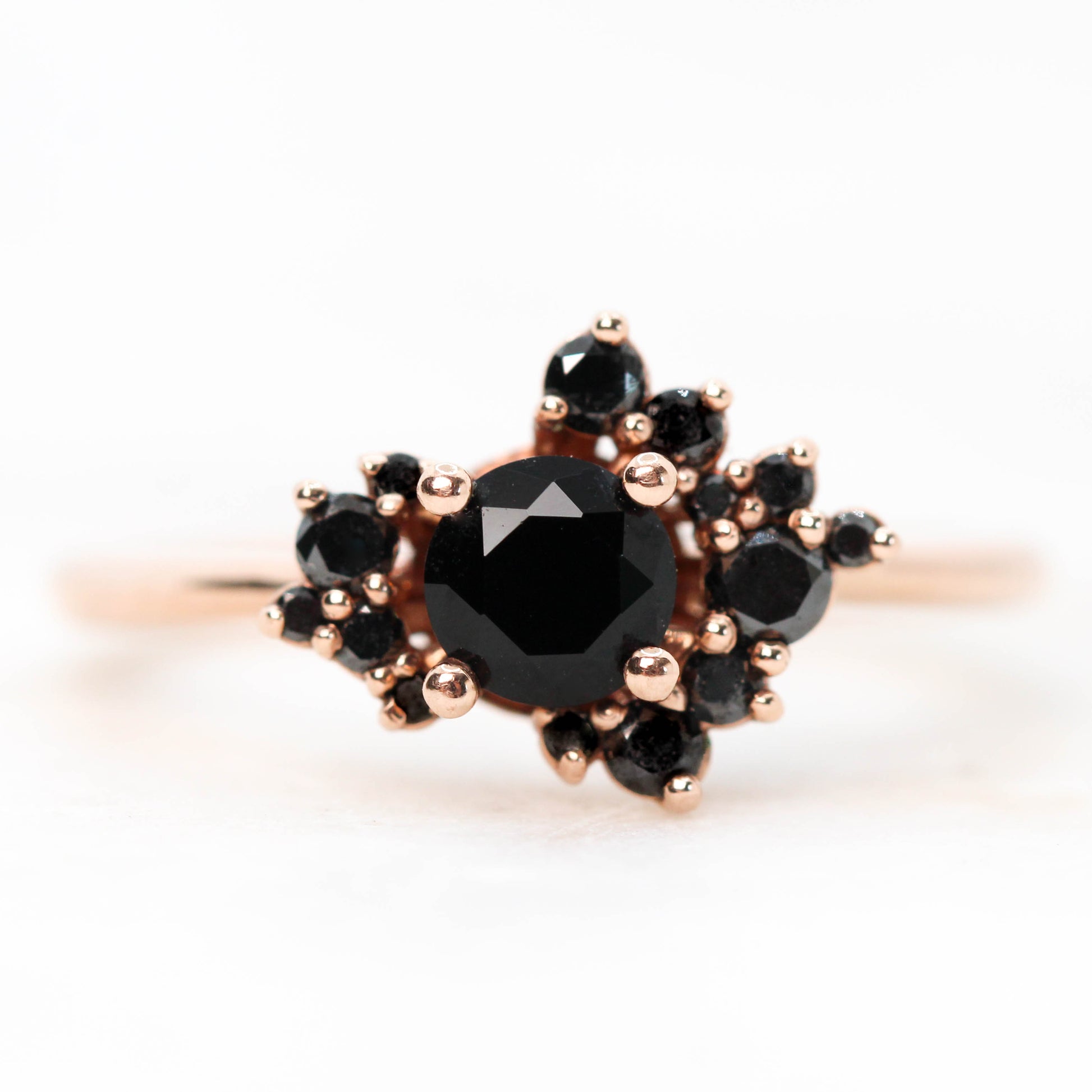 Orion Ring with All Black Diamonds - Cluster ring - Midwinter Co. Alternative Bridal Rings and Modern Fine Jewelry