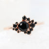 Orion Ring with All Black Diamonds - Cluster ring - Midwinter Co. Alternative Bridal Rings and Modern Fine Jewelry