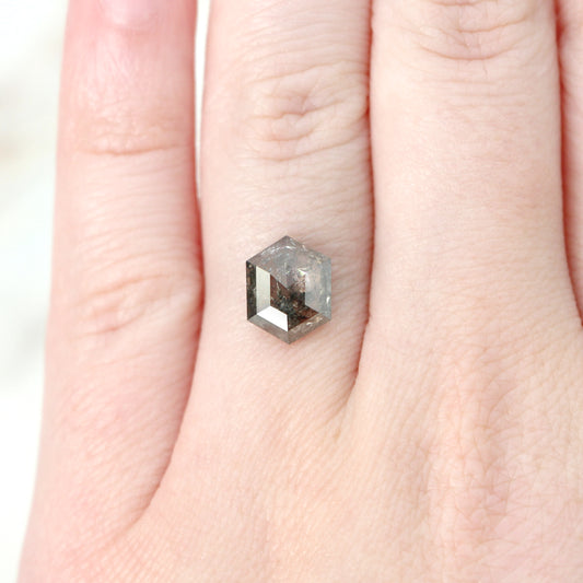 2.49 Carat Gray Hexagon Celestial Diamond for Custom Work - Inventory Code SGH249 - Midwinter Co. Alternative Bridal Rings and Modern Fine Jewelry