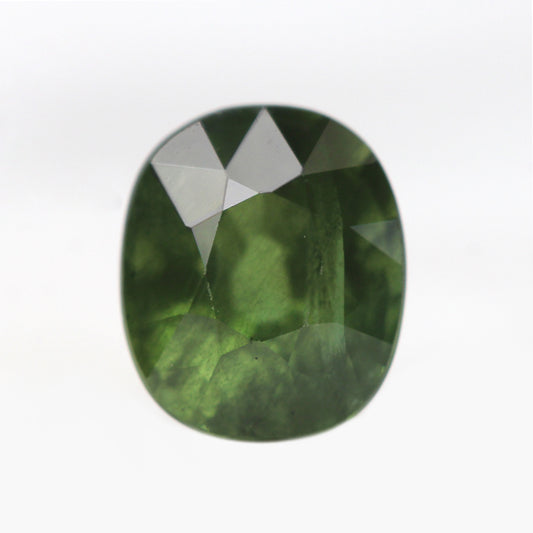 1.28 Carat Rounded Oval Green Sapphire for Custom Work - Inventory Code GOS128 - Midwinter Co. Alternative Bridal Rings and Modern Fine Jewelry