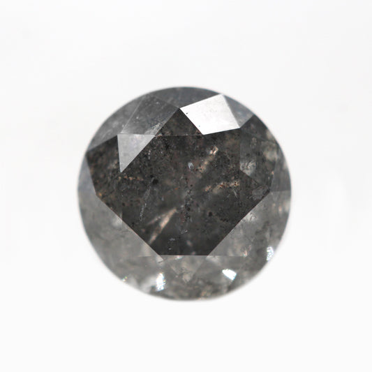 0.85 Carat Round Dark Gray Salt and Pepper Diamond for Custom Work - Inventory Code DSR085