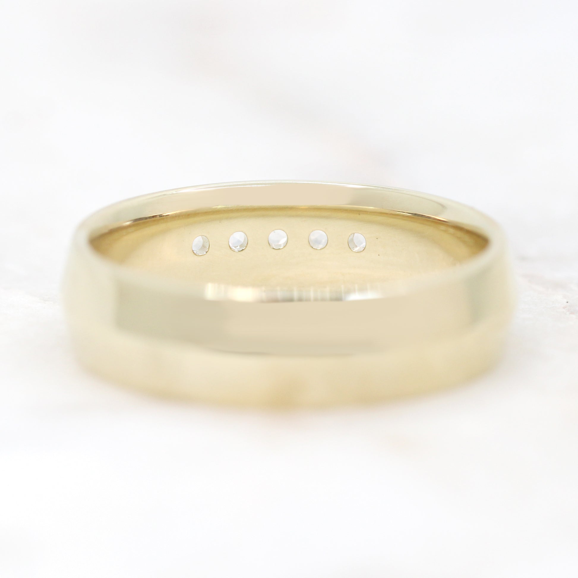 Samantha - (M) Joel Band *used price written in notes on bag* - Unisex Wedding Band - Made to Order, Choose Your Gold Tone - Midwinter Co. Alternative Bridal Rings and Modern Fine Jewelry