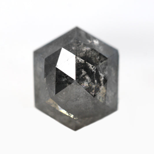 1.89 Carat Black Hexagon Salt and Pepper Diamond for Custom Work - Inventory Code DCH189