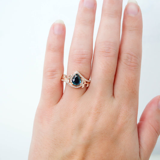 Custom Pave and Leaf Setting - Midwinter Co. Alternative Bridal Rings and Modern Fine Jewelry