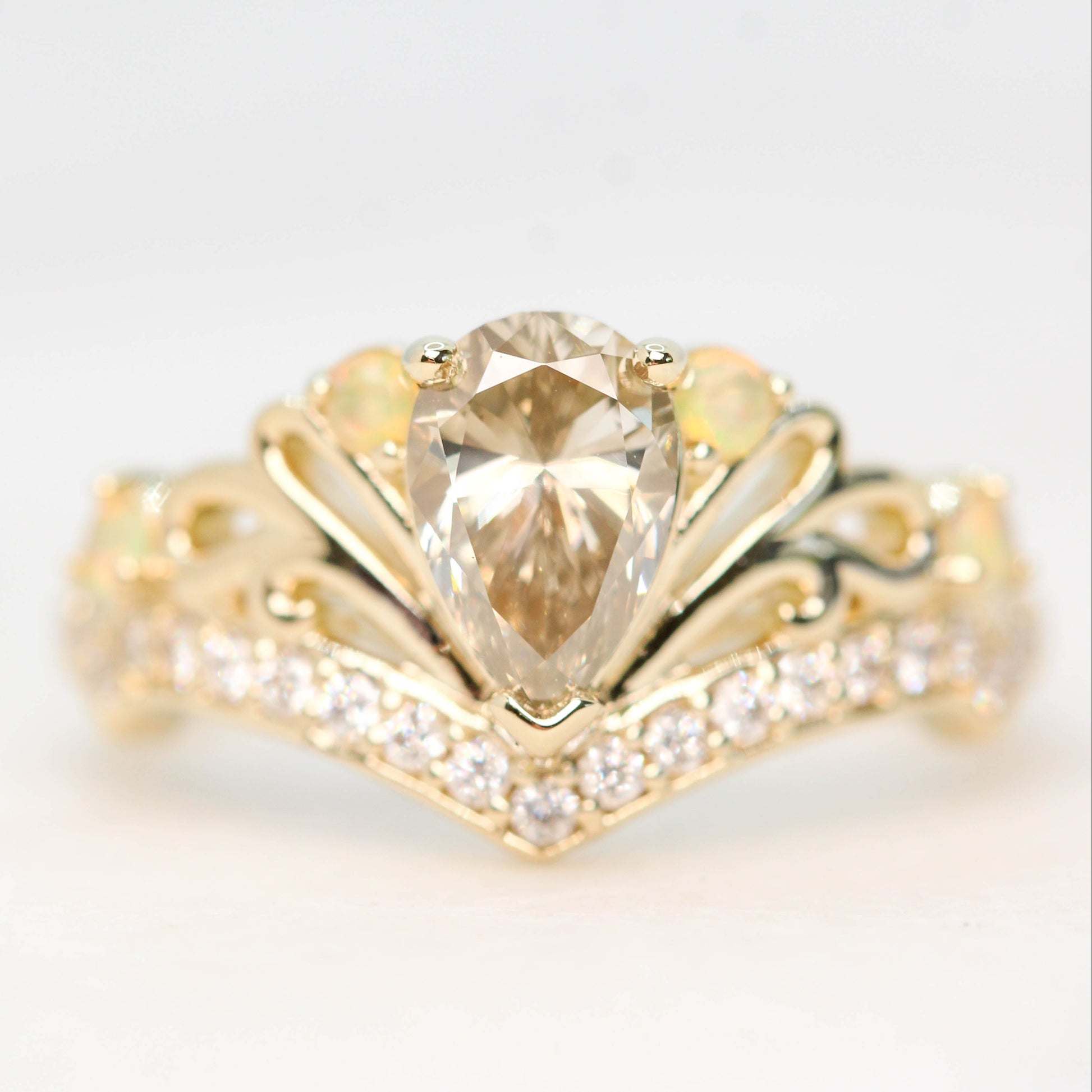 Custom Metal and Pave Setting and Wedding Band - Midwinter Co. Alternative Bridal Rings and Modern Fine Jewelry