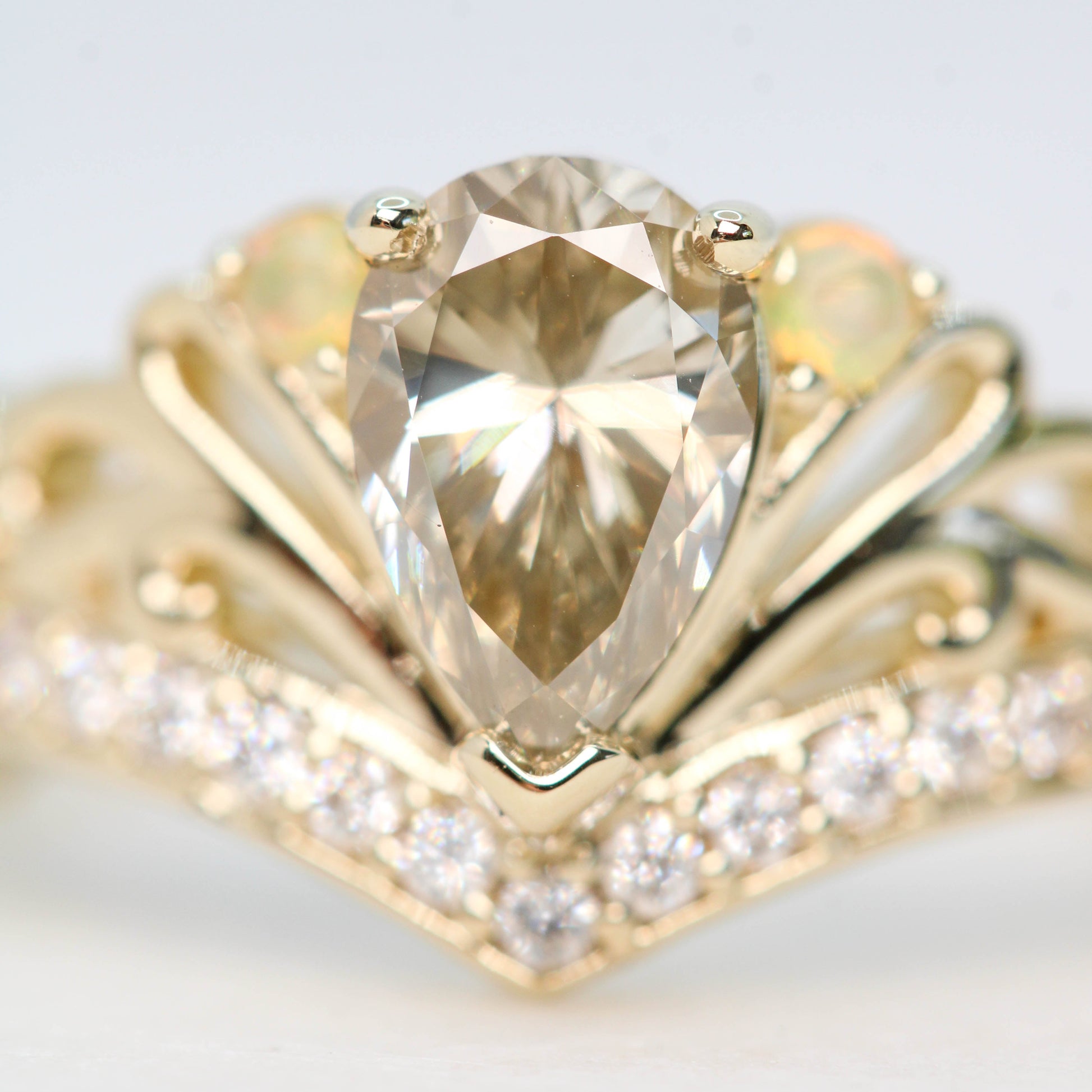 Custom Metal and Pave Setting and Wedding Band - Midwinter Co. Alternative Bridal Rings and Modern Fine Jewelry