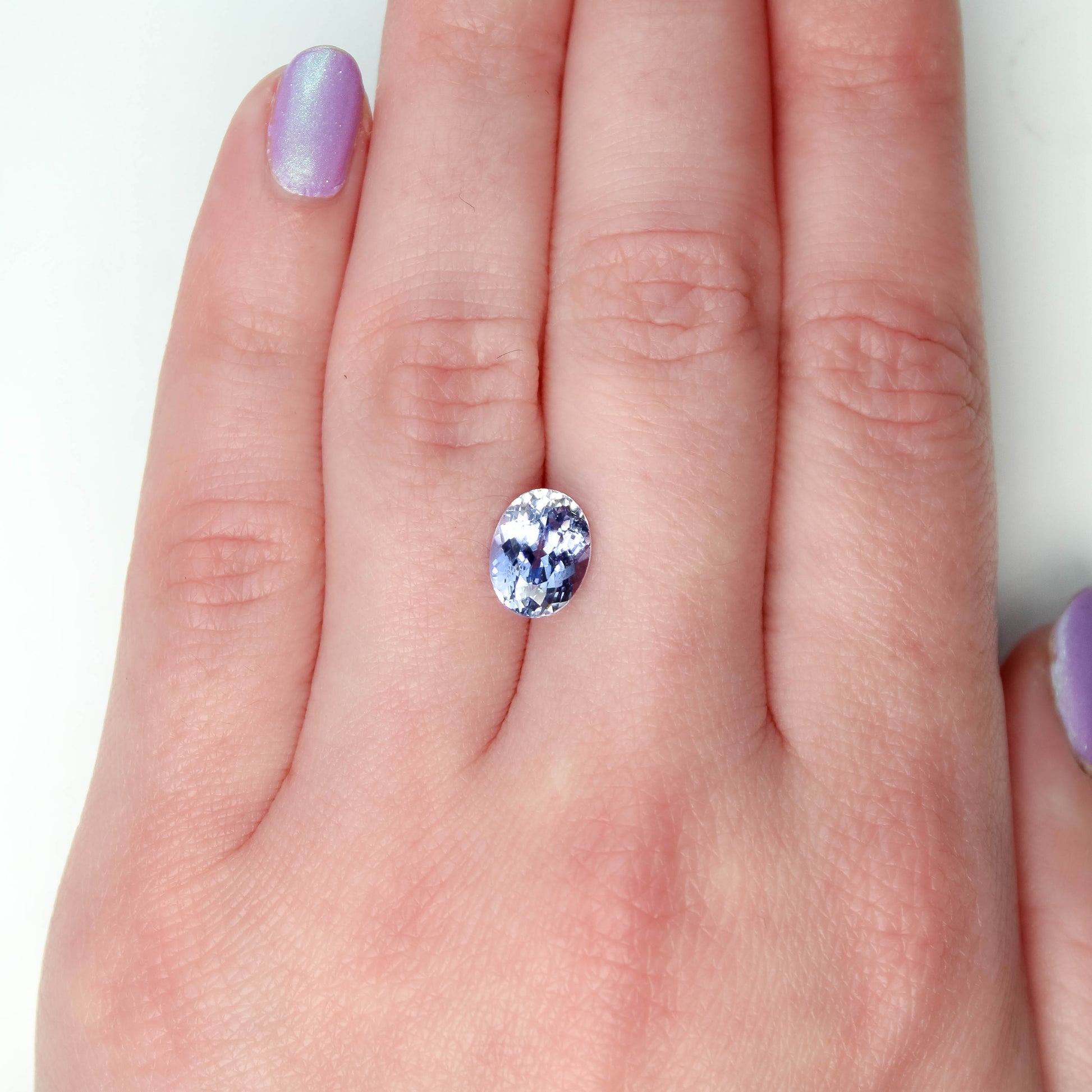 CAELEN (J) 3.17 Carat Light Blue Oval Lab Sapphire for Custom Work - Inventory Code LBOS317 - Midwinter Co. Alternative Bridal Rings and Modern Fine Jewelry