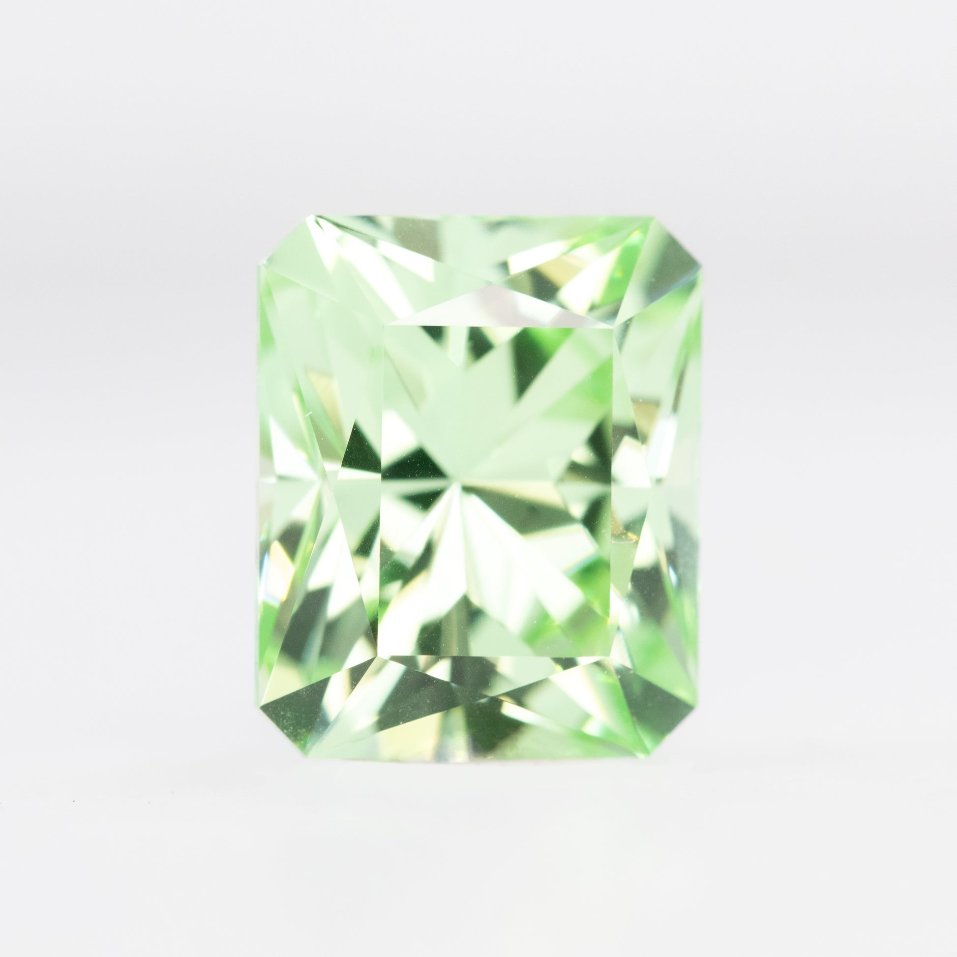 CAELEN (J) 9.41 Carat Light Green Lab Grown Sapphire for Custom Work - Inventory Code LGCS941 - Midwinter Co. Alternative Bridal Rings and Modern Fine Jewelry