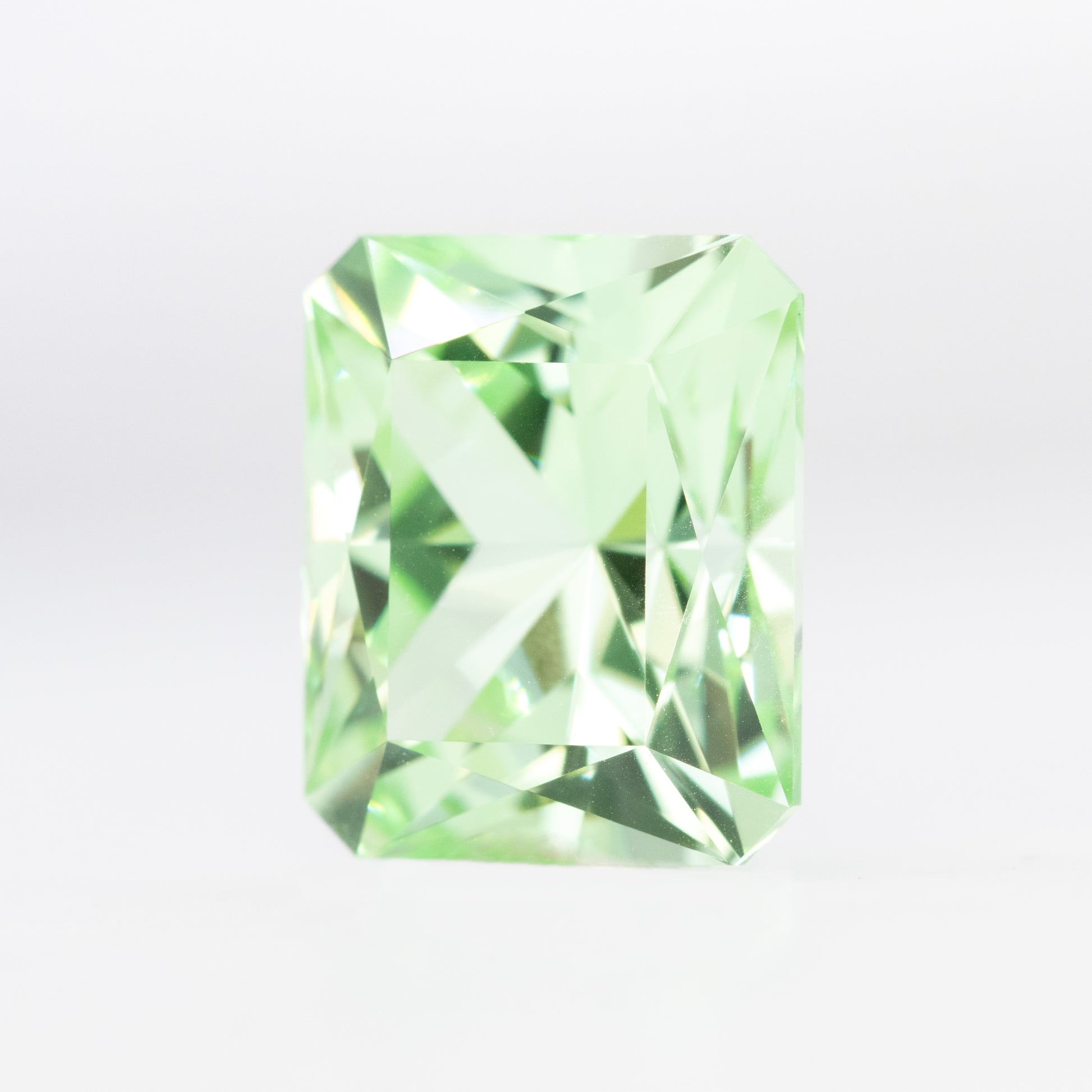 CAELEN (J) 9.41 Carat Light Green Lab Grown Sapphire for Custom Work - Inventory Code LGCS941 - Midwinter Co. Alternative Bridal Rings and Modern Fine Jewelry