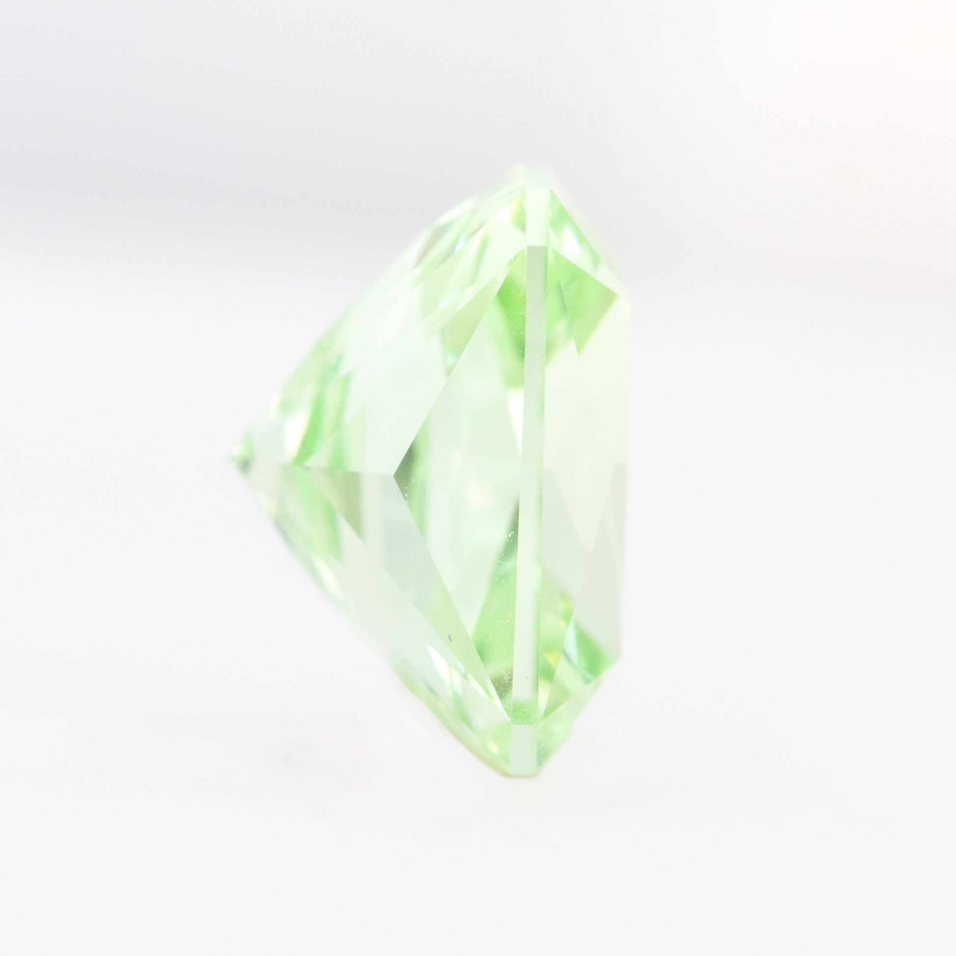 CAELEN (J) 9.41 Carat Light Green Lab Grown Sapphire for Custom Work - Inventory Code LGCS941 - Midwinter Co. Alternative Bridal Rings and Modern Fine Jewelry