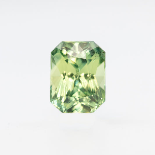 1.67 Carat Light Green Emerald Cut Sapphire for Custom Work - Inventory Code LGES167